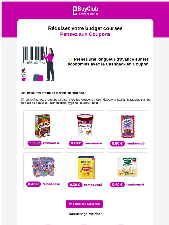 🚨 +60 Coupons dispo cette semaine… vous en profitez ?