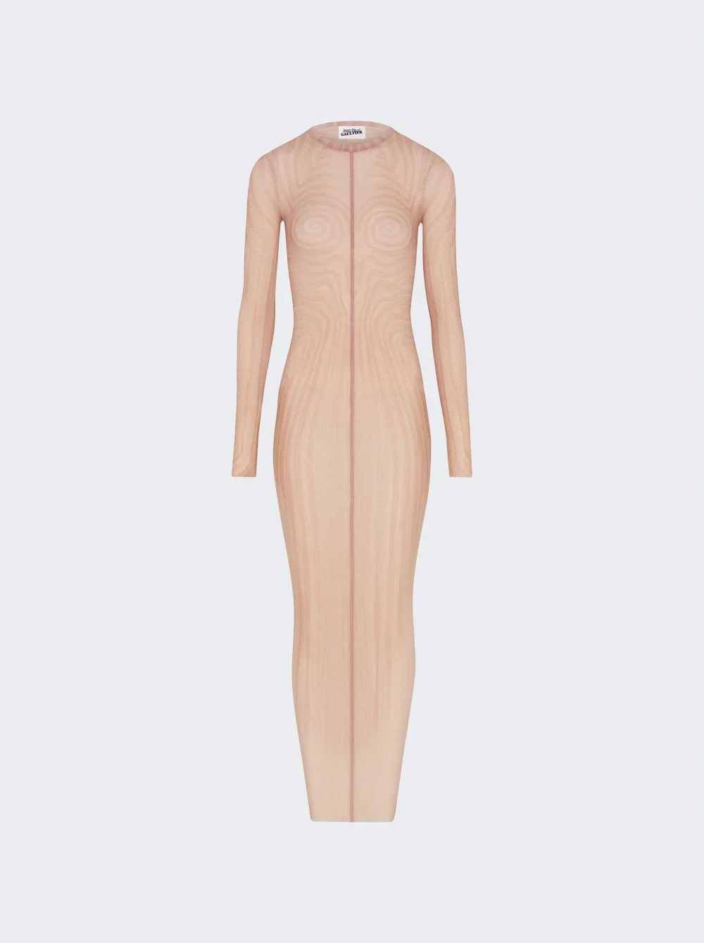 Image of Long Spiral Dress Pale Pink
