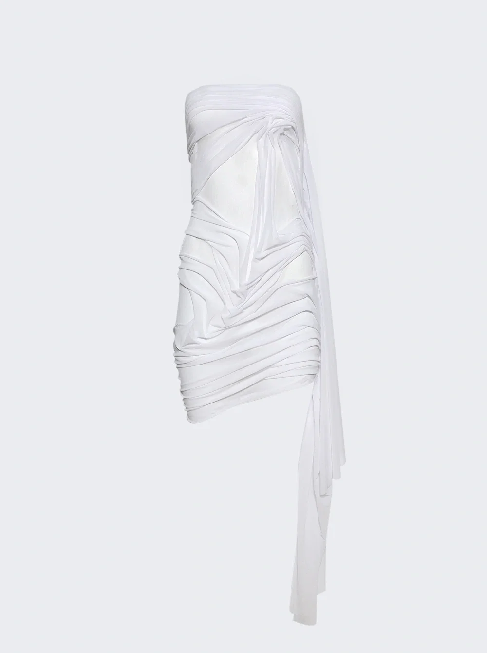 Image of Wet Look Mini Dress White