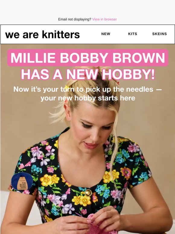 Millie Bobby Brown knitting? We’ve seen enough. She wins❤️‍🔥