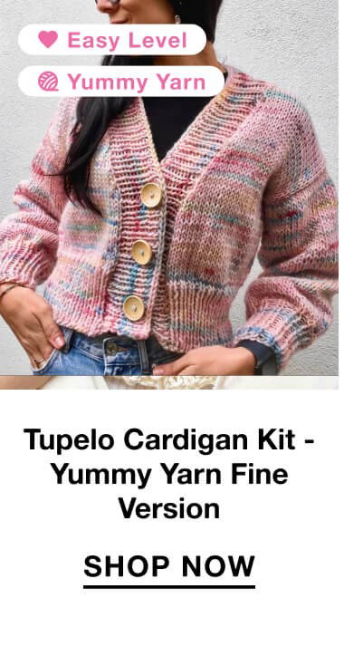 Tupelo Cardigan Kit - Yummy Yarn Fine Version 1