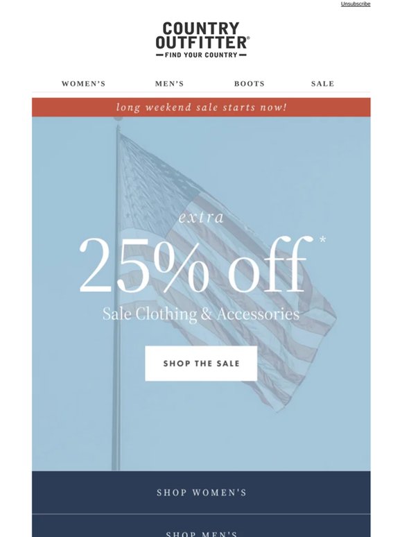 Long Weekend Sale Starts Now
