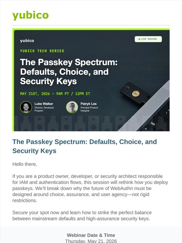 Live Tomorrow: The Passkey Spectrum