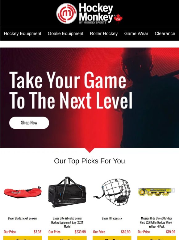 🧊 Get ready to hit the ice with our top-rated hockey equipment - Shop now!