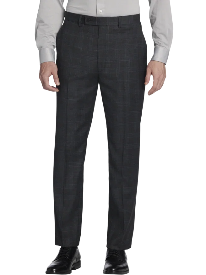 Calvin Klein Slim Fit Wool Blend Plaid Suit Pants