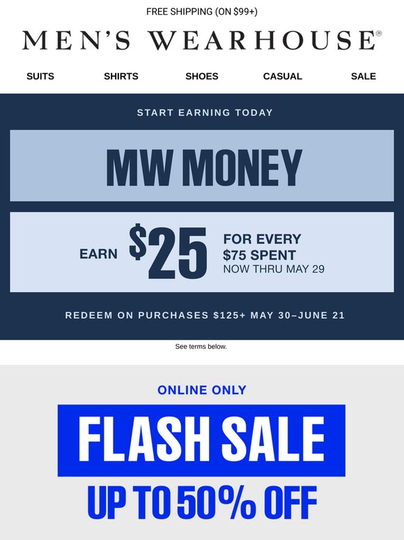 30% OFF suits, dress shirts, sport coats and more