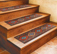 Southwest Diamonds Stair Tread - Brown