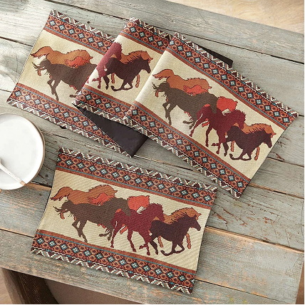 Running Horses Table Linens 