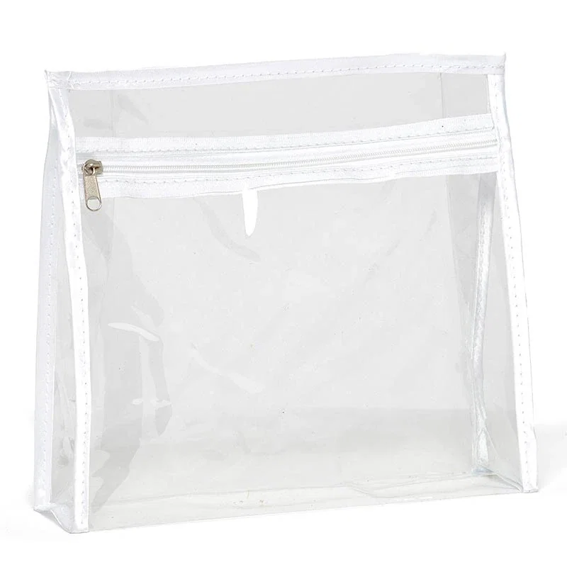 9 X 2-1/2 X 8<br>White Zipper Vinyl Bag (12 Pack)