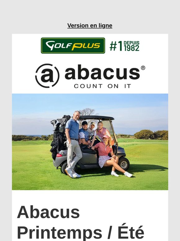 Nouvelle Collection printemps / été 2026 Abacus chez Golf Plus  !
