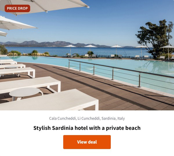 Stylish Sardinia hotel with a private beach