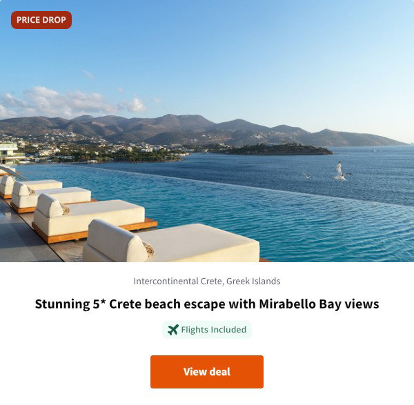 Stunning 5* Crete beach escape with Mirabello Bay views