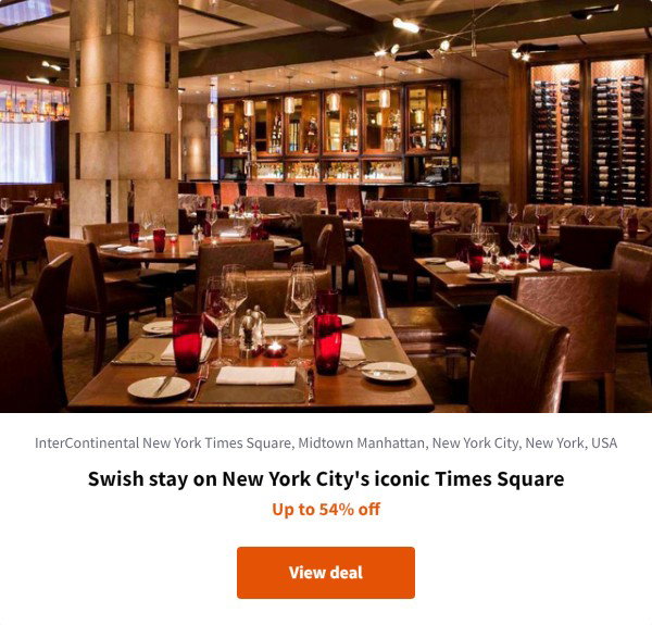 Swish stay on New York City's iconic Times Square