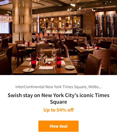 Swish stay on New York City's iconic Times Square