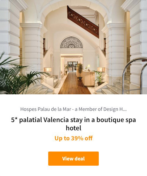 5* palatial Valencia stay in a boutique spa hotel