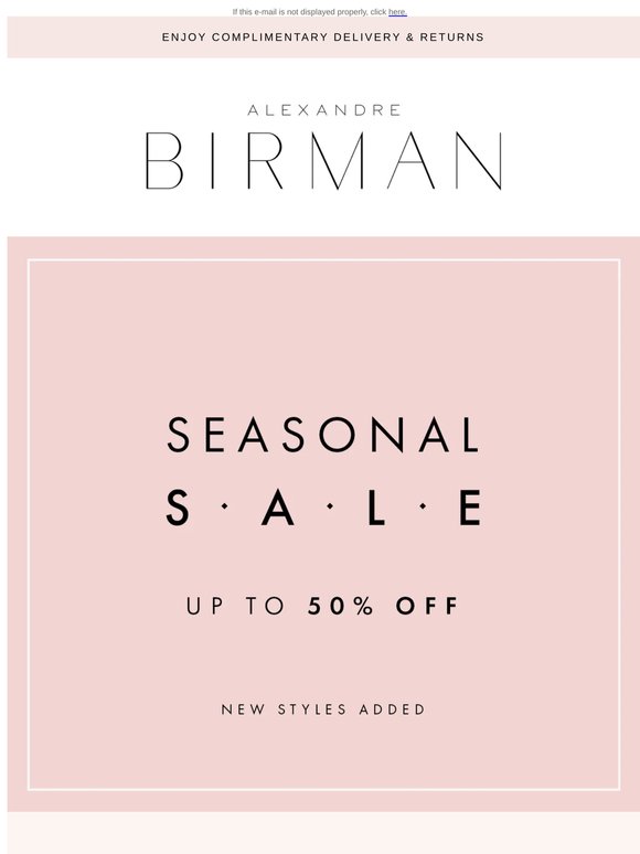 Just for You: The Seasonal Sale