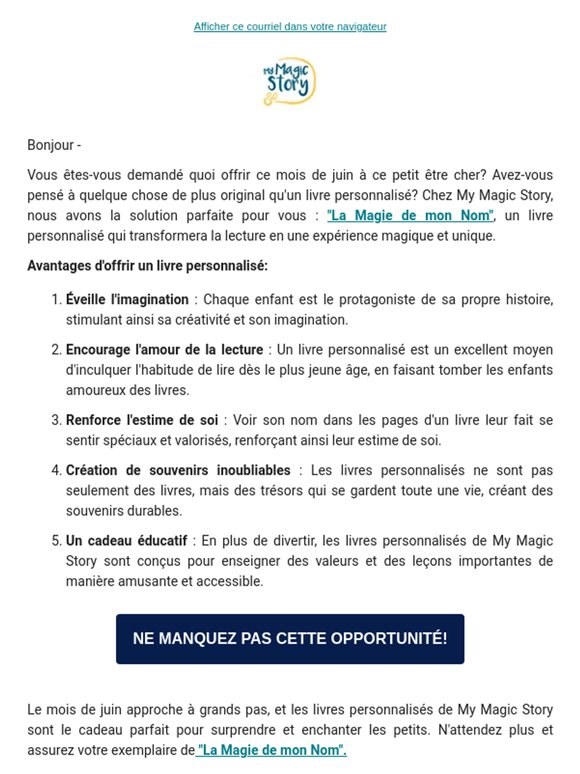 🧚‍♂️ Vous cherchez un cadeau inoubliable pour juin ?