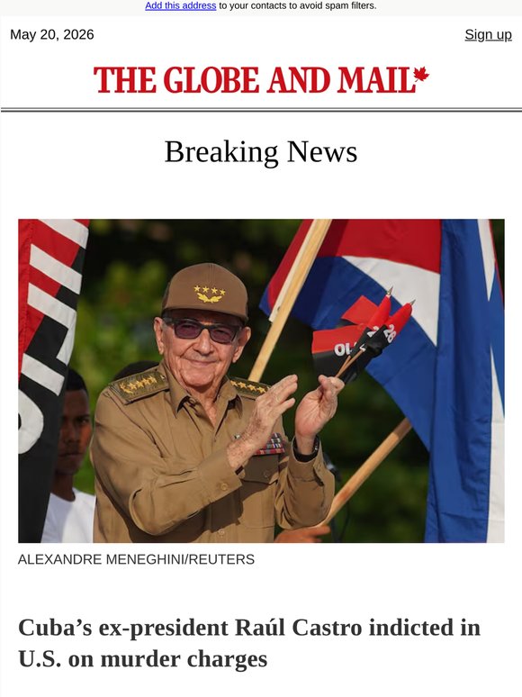 Breaking News: Cuba’s ex-president Raúl Castro indicted in U.S. on murder charges