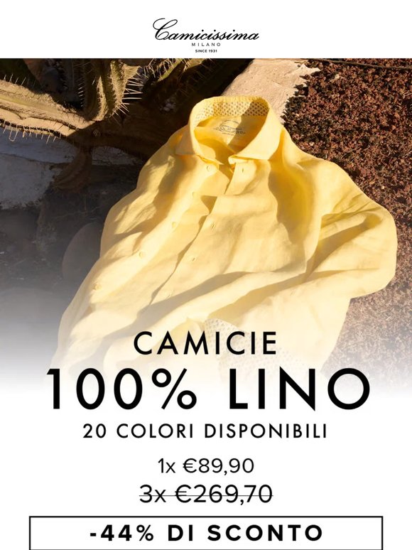 Scopri il 100% lino Camicissima!