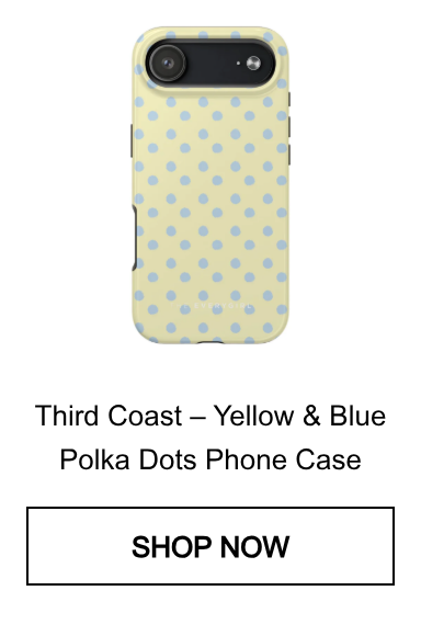 Third Coast – Yellow & Blue Polka Dots Phone Case