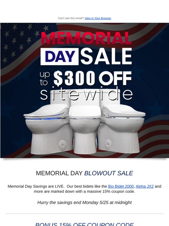 [ENDING SOON] 🕟 2026 Memorial Day Sale | 15% Coupon Inside