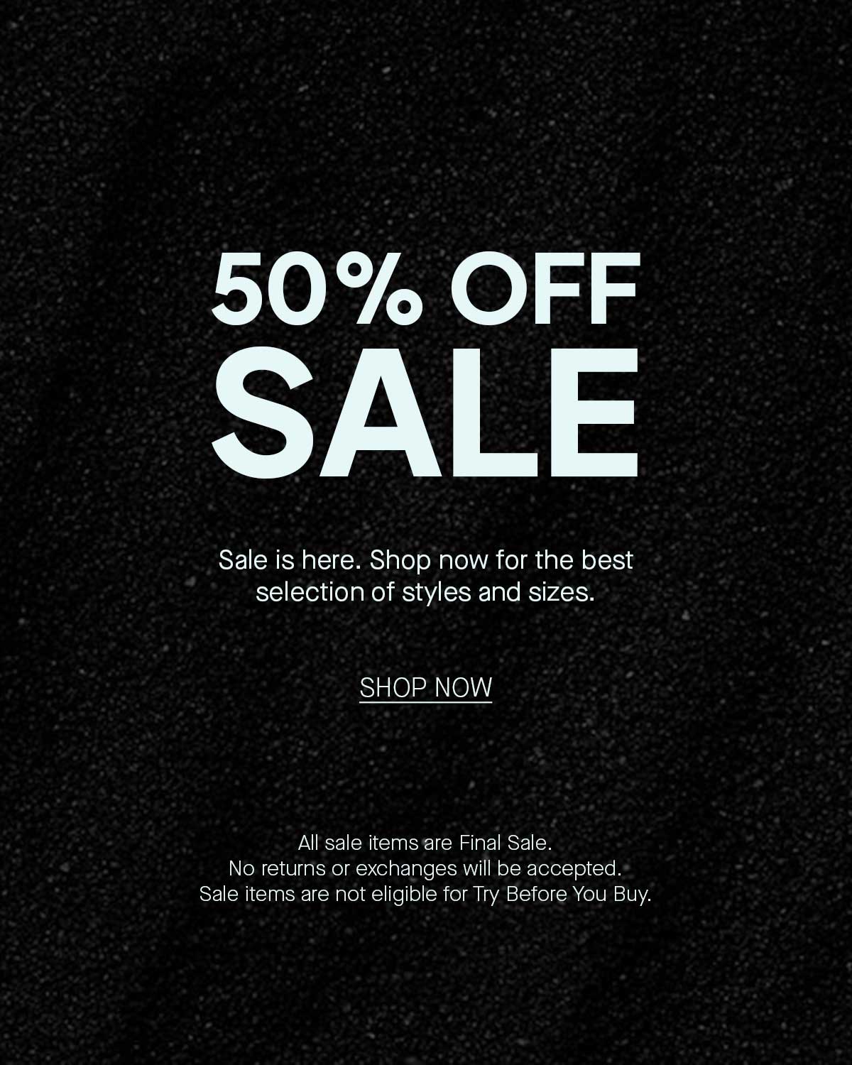 50% Off SALE is Here!