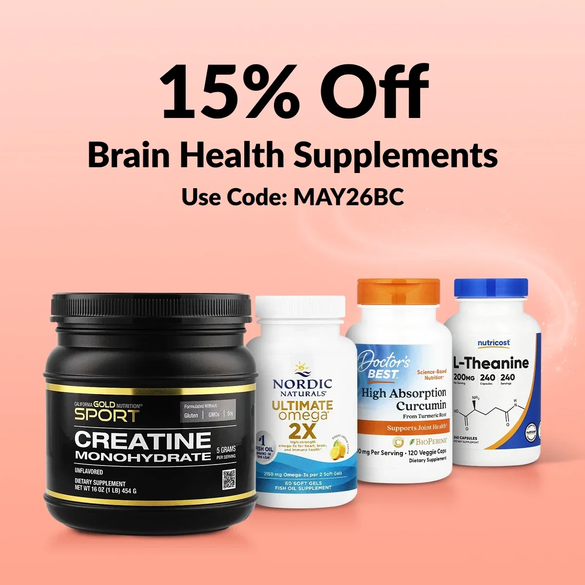 15% Off Brain Health Supplements. Use Code: MAY26BC