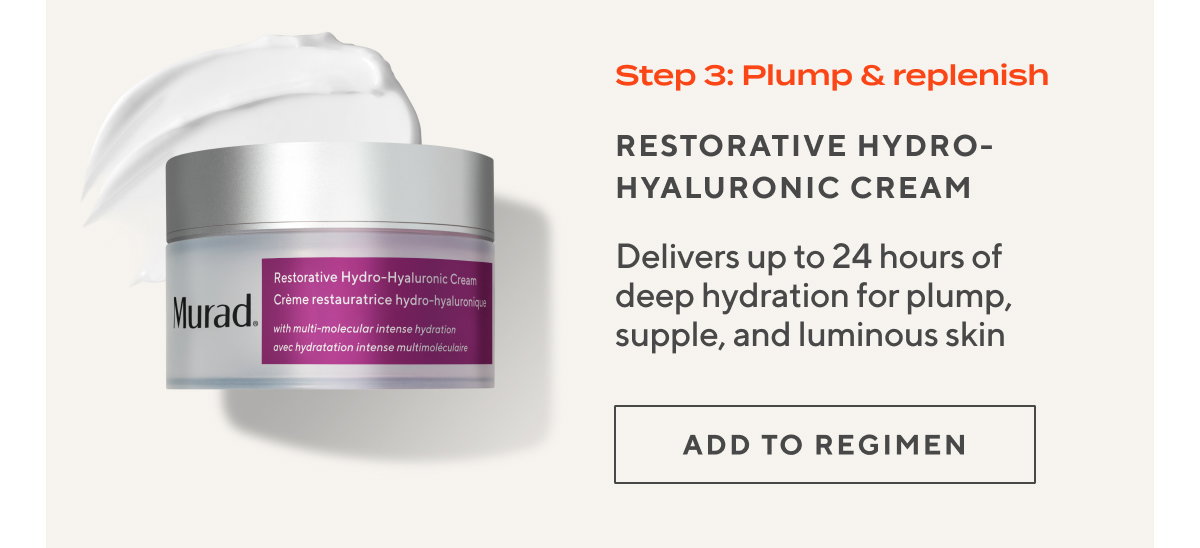 Step 3: Restorative Hydro-Hyaluronic Cream