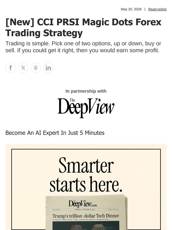 [New] CCI PRSI Magic Dots Forex Trading Strategy