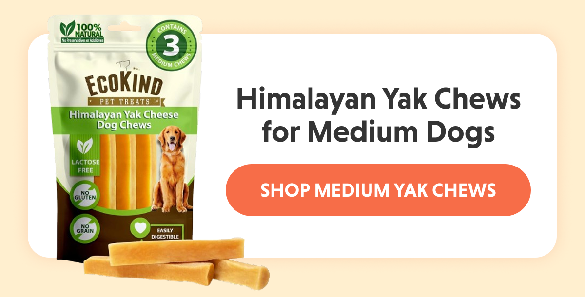 Gold Yak Chews for Medium Dogs