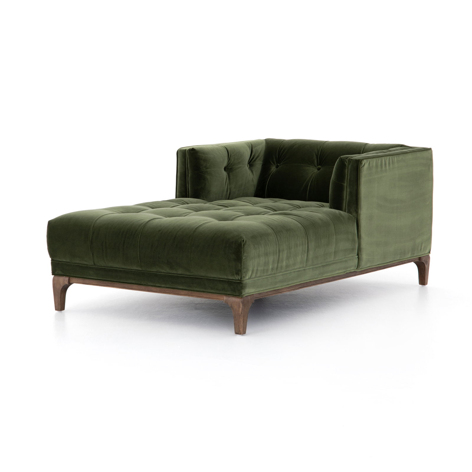 Image of Dylan Upholstered Sapphire Olive Chaise 