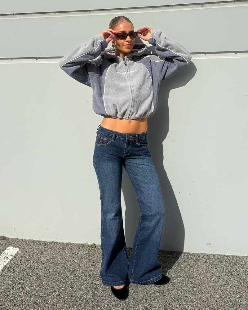 Two Tides Cropped Zip Through Polar Fleece