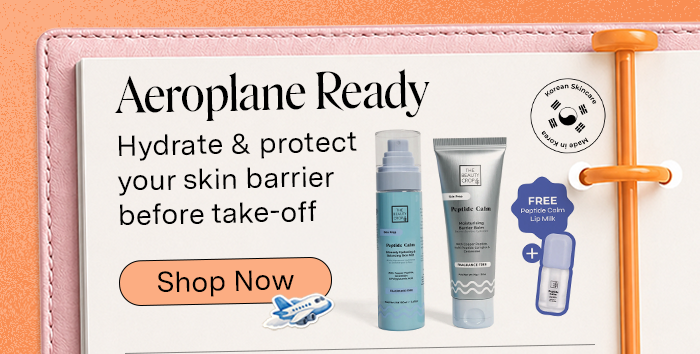 Aeroplane-ready: hydrate and protect your skin barrier before take-off
