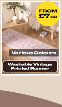 Washable Vintage Printed Runner