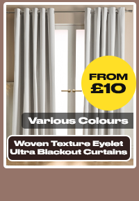 Woven Texture Eyelet Ultra Blackout Curtains