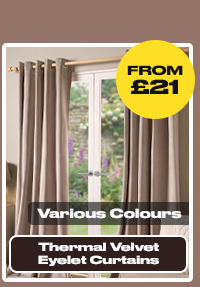 Thermal Velvet Eyelet Curtains