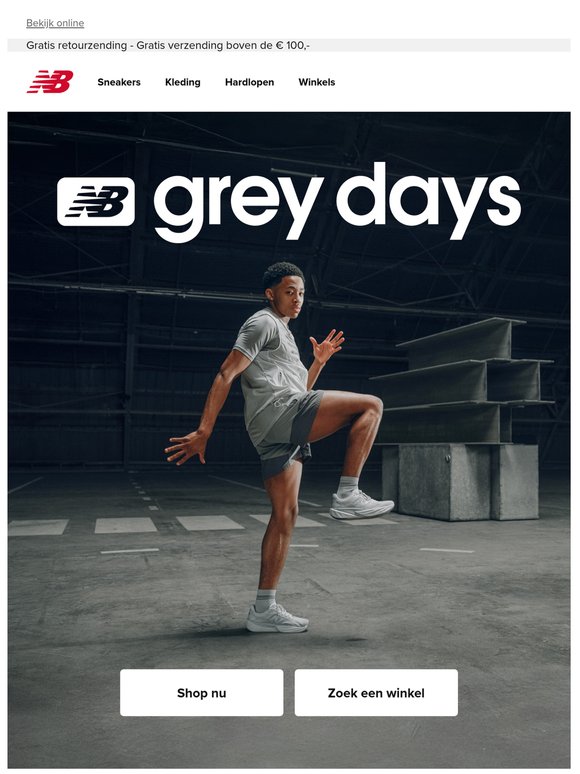 Neem grijs voor je run