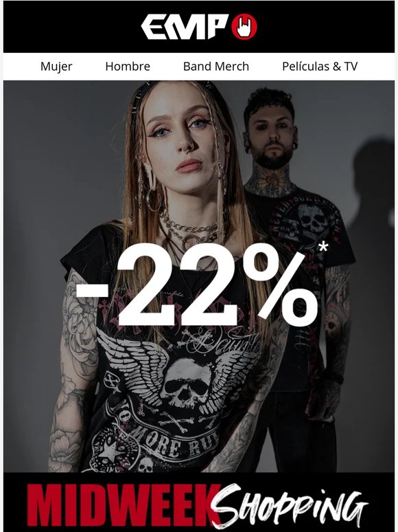 Midweek Deal: 22% Dto. - Es hora de tu nuevo look 🤘