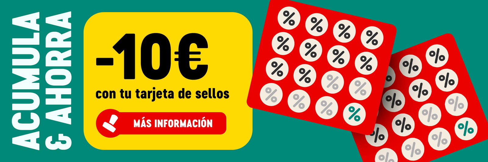 Colecciona sellos y consigue 10 € de descuento 