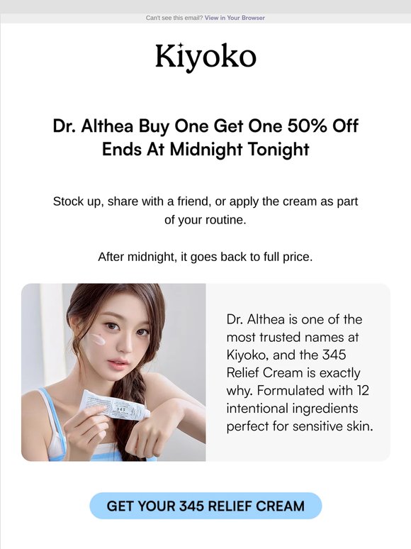 Last chance: Dr. Althea BOGO 50% off