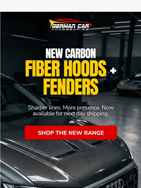 New Carbon Fiber Hoods + Fenders