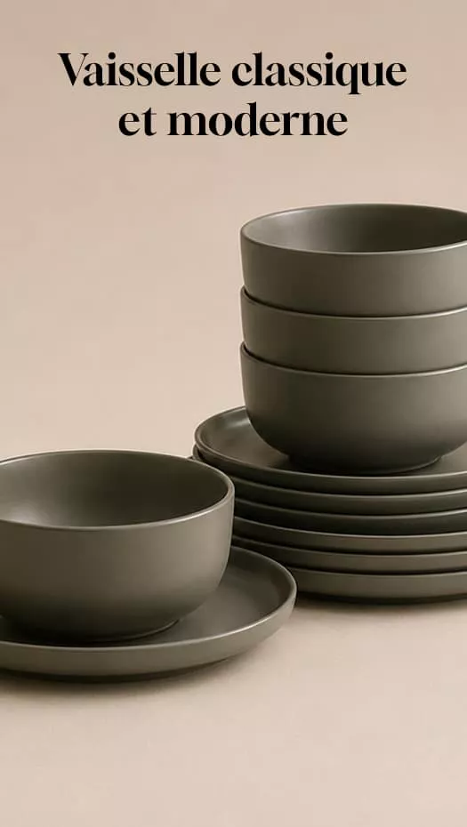 Vaisselle classique et moderne