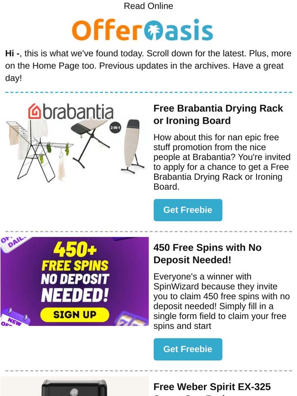 Free Brabantia Laundry Products, Folding E-bike, Weber Grill