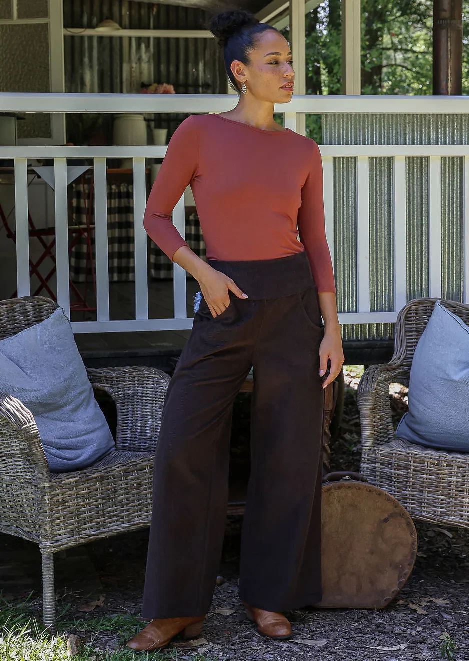 Image of Esta Corduroy Pants Ganache