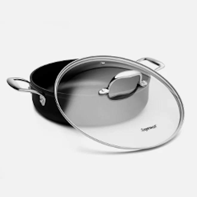 Sagenwolf Titanium Series Non-Stick Chef's Pan with Glass Lid