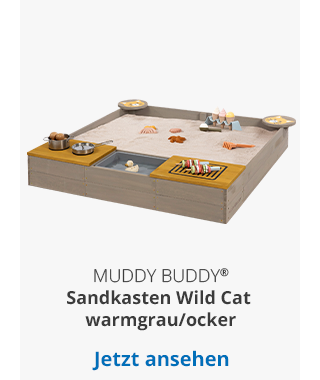 MUDDY BUDDY®  Sandkasten Wild Cat warmgrau/ocker