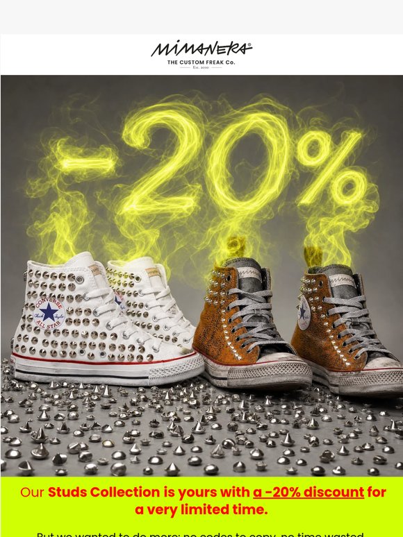 ⚡AUTOMATIC -20% on the entire Studs Collection!💥😱