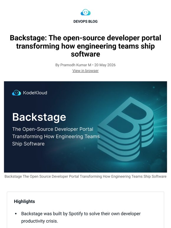 Backstage: The open-source developer portal transforming how engineering teams ship software