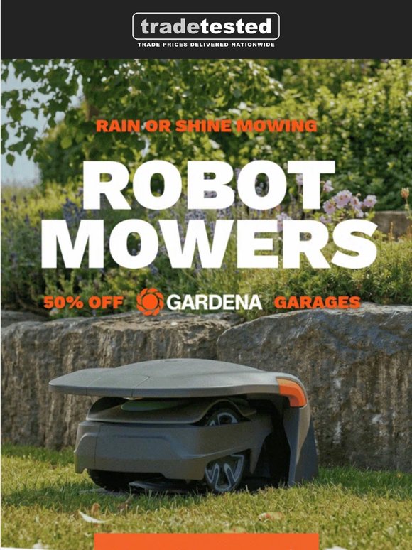 Half Price Gardena Mower Garages