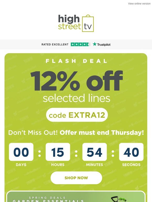 EXTRA 12% OFF these categories!